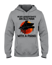piano never old man Hooded Sweatshirt tile