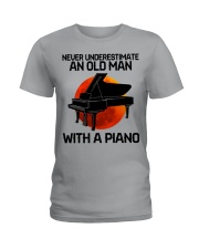 piano never old man Ladies T-Shirt tile