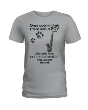 saxophone once upon Ladies T-Shirt tile