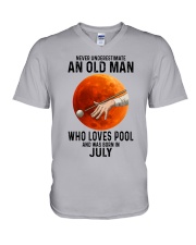pool old man never 07 V-Neck T-Shirt tile