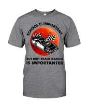 red school-Dirt track racing Classic T-Shirt front