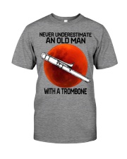 trombone never old man Premium Fit Mens Tee tile