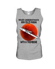 trombone never old man Unisex Tank tile
