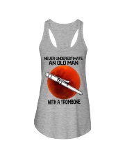 trombone never old man Ladies Flowy Tank tile