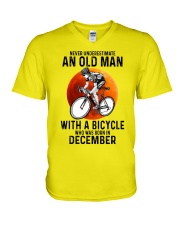 12 cycling never old man V-Neck T-Shirt tile