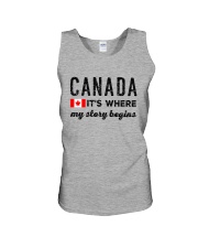 Canada my story begins Unisex Tank tile