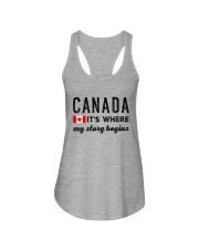 Canada my story begins Ladies Flowy Tank tile