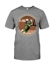 important black football Premium Fit Mens Tee tile