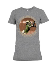 important black football Premium Fit Ladies Tee tile