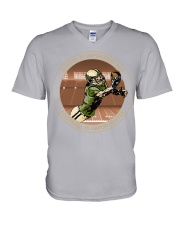 important black football V-Neck T-Shirt tile
