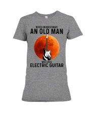 electric guitar never old man Premium Fit Ladies Tee tile
