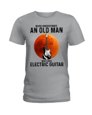 electric guitar never old man Ladies T-Shirt tile