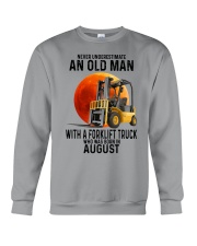 08 forklift truck old man color Crewneck Sweatshirt tile