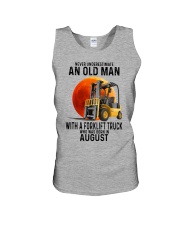 08 forklift truck old man color Unisex Tank tile
