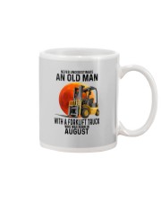 08 forklift truck old man color Mug tile