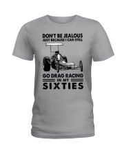 don't be jealous drag racing 2 Ladies T-Shirt tile