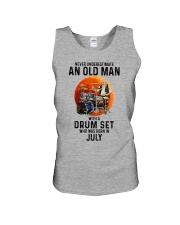 07 drumset old man Unisex Tank tile
