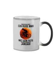 1 cycling old man never dutch Color Changing Mug tile