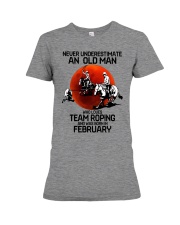 2 team roping never Premium Fit Ladies Tee tile