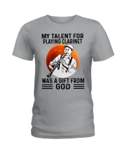 clarinet talent old man Ladies T-Shirt tile