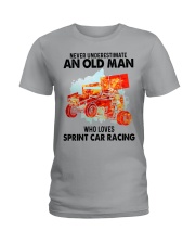 never sprint car racing Ladies T-Shirt tile