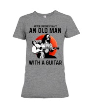 guitar never old man Premium Fit Ladies Tee tile