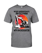 excavator old man Classic T-Shirt front