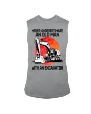 excavator old man Sleeveless Tee tile