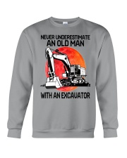 excavator old man Crewneck Sweatshirt tile