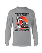excavator old man Long Sleeve Tee tile