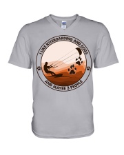 i like dog Kiteboarding V-Neck T-Shirt tile
