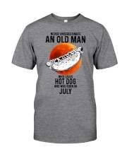 07 hot dog old man Classic T-Shirt front