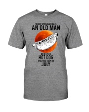 07 hot dog old man Premium Fit Mens Tee tile