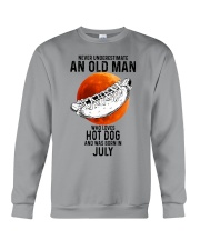 07 hot dog old man Crewneck Sweatshirt tile