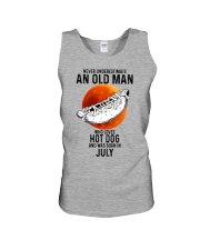 07 hot dog old man Unisex Tank tile
