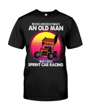 black old sprint car racing Classic T-Shirt front