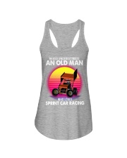 black old sprint car racing Ladies Flowy Tank tile