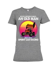 black old sprint car racing Premium Fit Ladies Tee tile