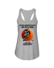 07 hat hockey old man Ladies Flowy Tank tile