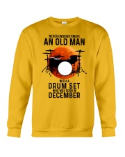 12 drum set olm yl Crewneck Sweatshirt tile