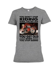 motorcycle drag racing riding Premium Fit Ladies Tee tile