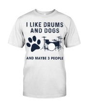 I Like Drums And Dogs Premium Fit Mens Tee tile
