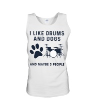 I Like Drums And Dogs Unisex Tank tile