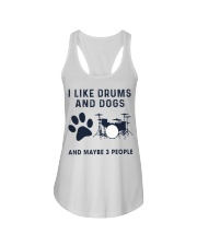 I Like Drums And Dogs Ladies Flowy Tank tile
