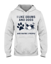 I Like Drums And Dogs Hooded Sweatshirt tile