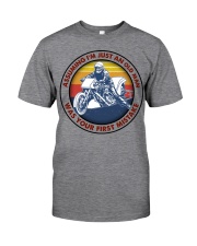assuming-old manmotorcycle-drag-racing Classic T-Shirt tile