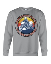 assuming-old manmotorcycle-drag-racing Crewneck Sweatshirt tile
