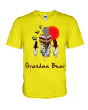 Native Grandma Bear V-Neck T-Shirt tile