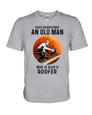 roofer olm yl V-Neck T-Shirt tile