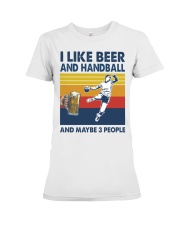 Handball I Like Beer Premium Fit Ladies Tee tile